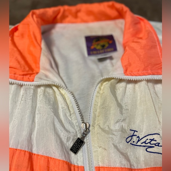 Vintage Jackie Vital Men’s XL Orange/White Jogging Set - Picture 6 of 13